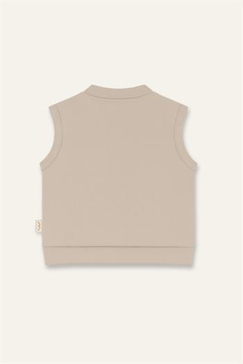 Unisex Bebek Organik Yelek - Ekru