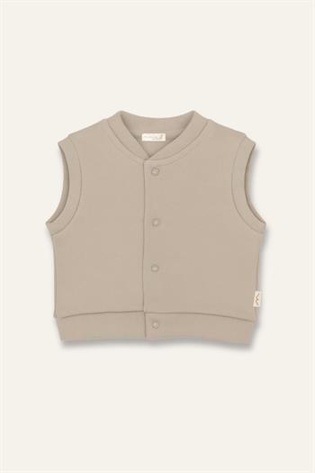 Unisex Bebek Organik Yelek - Ekru