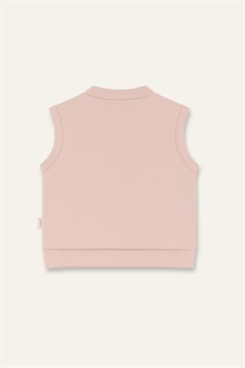 Unisex Bebek Organik Yelek - Pudra