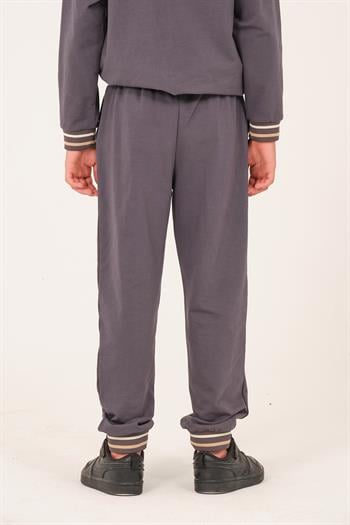 Unisex Çocuk Baskı Detaylı Eşofman Altı - Antrasit