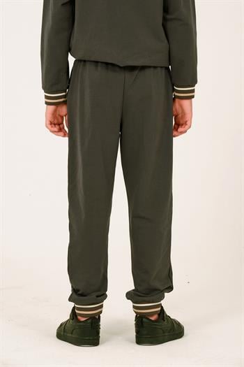 Unisex Çocuk Baskı Detaylı Eşofman Altı - Haki