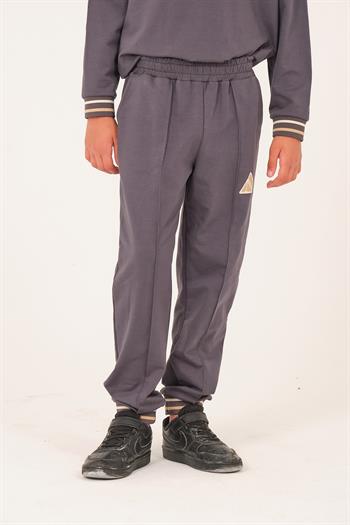 Unisex Çocuk Baskı Detaylı Eşofman Altı - Antrasit