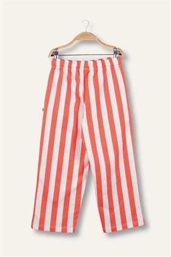 Unısex Çocuk Çizgili Pantolon - Coral Çizgili