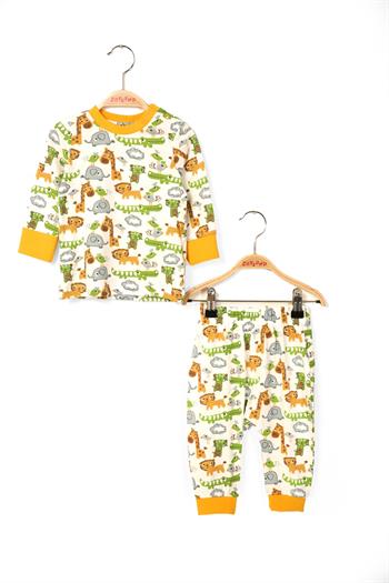 Unisex Bebek Desenli Pijama Takımı