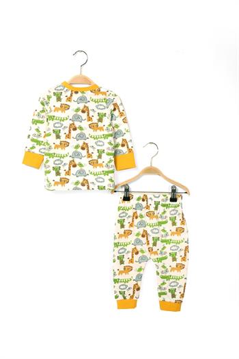Unisex Bebek Desenli Pijama Takımı