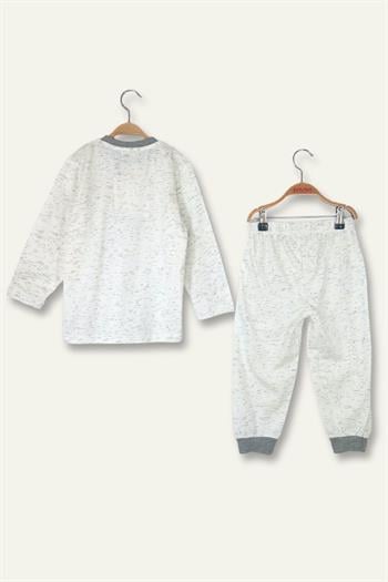 Unisex Çocuk Desenli Pijama Takımı - Antrasit