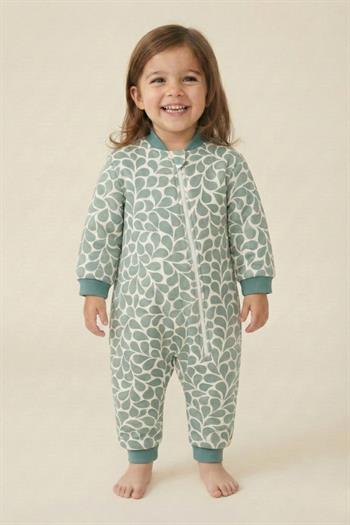 Unisex Çocuk Elyaf Dolgulu Uyku Tulumu  - Yeşil