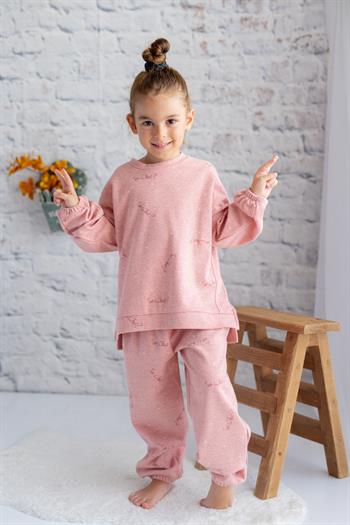 Kız Çocuk Desenli Eşofman Takımı