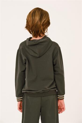 Unisex Çocuk Kapüşonlu Sweatshirt - Haki
