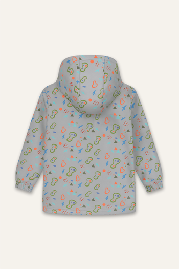 Unisex Çocuk Kapüşonlu Yağmurluk - Gri
