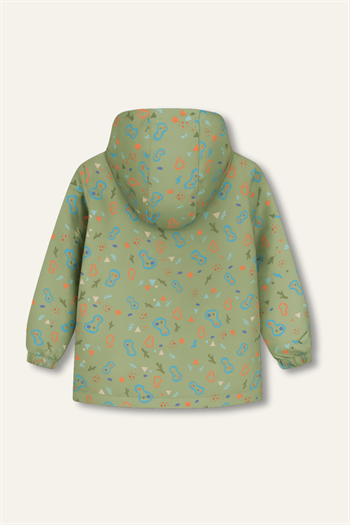 Unisex Çocuk Kapüşonlu Yağmurluk - Haki