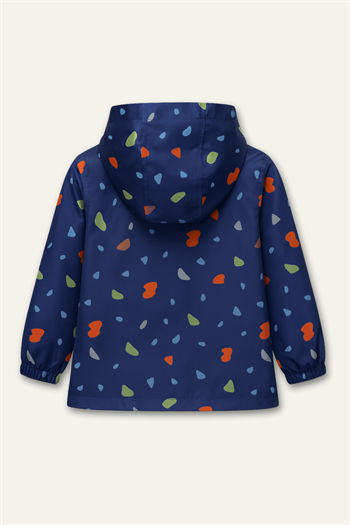 Unisex Çocuk Kapüşonlu Yağmurluk - Lacivert