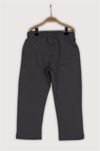 Unisex Çocuk Örme Pantolon - Koyu Gri