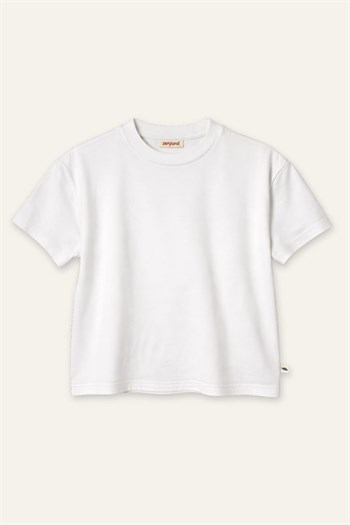 Kız Erkek Çocuk Oversize T-shirt  - Ekru