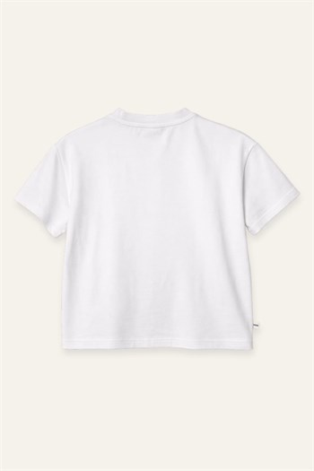 Kız Erkek Çocuk Oversize T-shirt  - Ekru