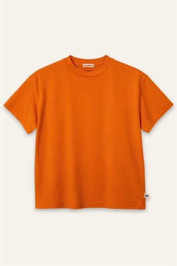 Kız Erkek Çocuk Oversize T-shirt  - Turuncu