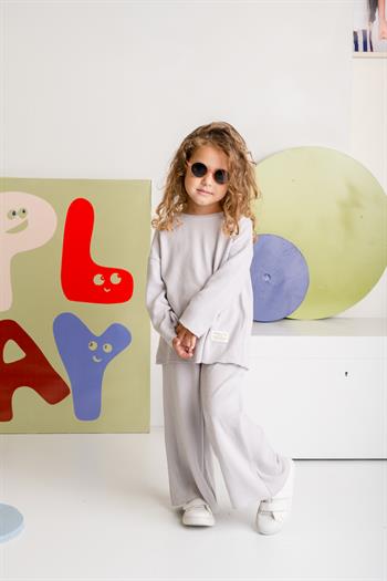 Unisex Çocuk Yumoş İkili Takım - Gri