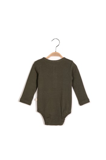 Gots Sertifikalı %100 Organik Pamuk Önden Düğmeli Bebek Body (0-4yaş)