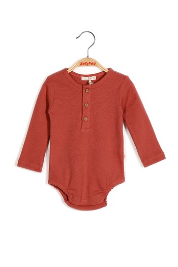 Gots Sertifikalı %100 Organik Pamuk Önden Düğmeli Bebek Body (0-4yaş)