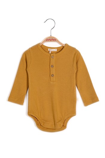 Gots Sertifikalı %100 Organik Pamuk Önden Düğmeli Bebek Body (0-4yaş)