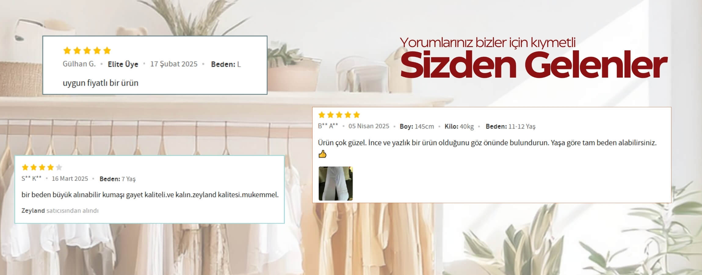 Ürün yorumları