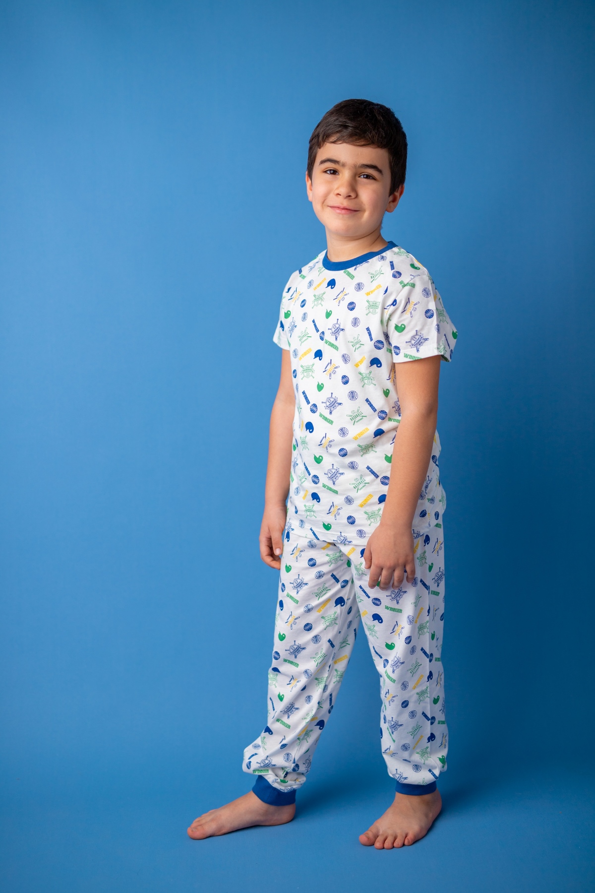 ZEYLAND Erkek Çocuk Ekru Sports Pijama Takımı (5-12yaş)