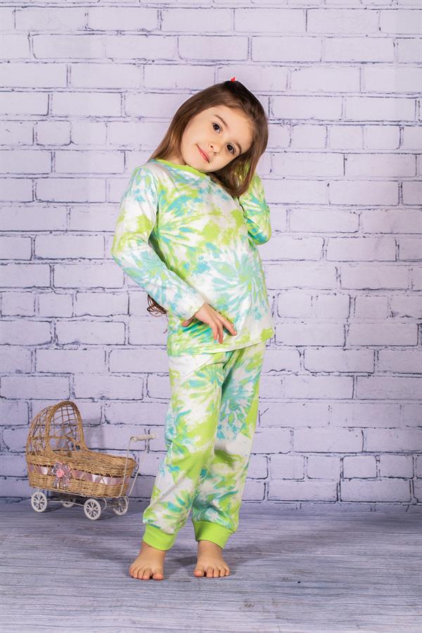 Kız Çocuk Batik Desen Pijama Takımı Pijama Takımı | Zeylan Çocuk Giyim 50.  yıl