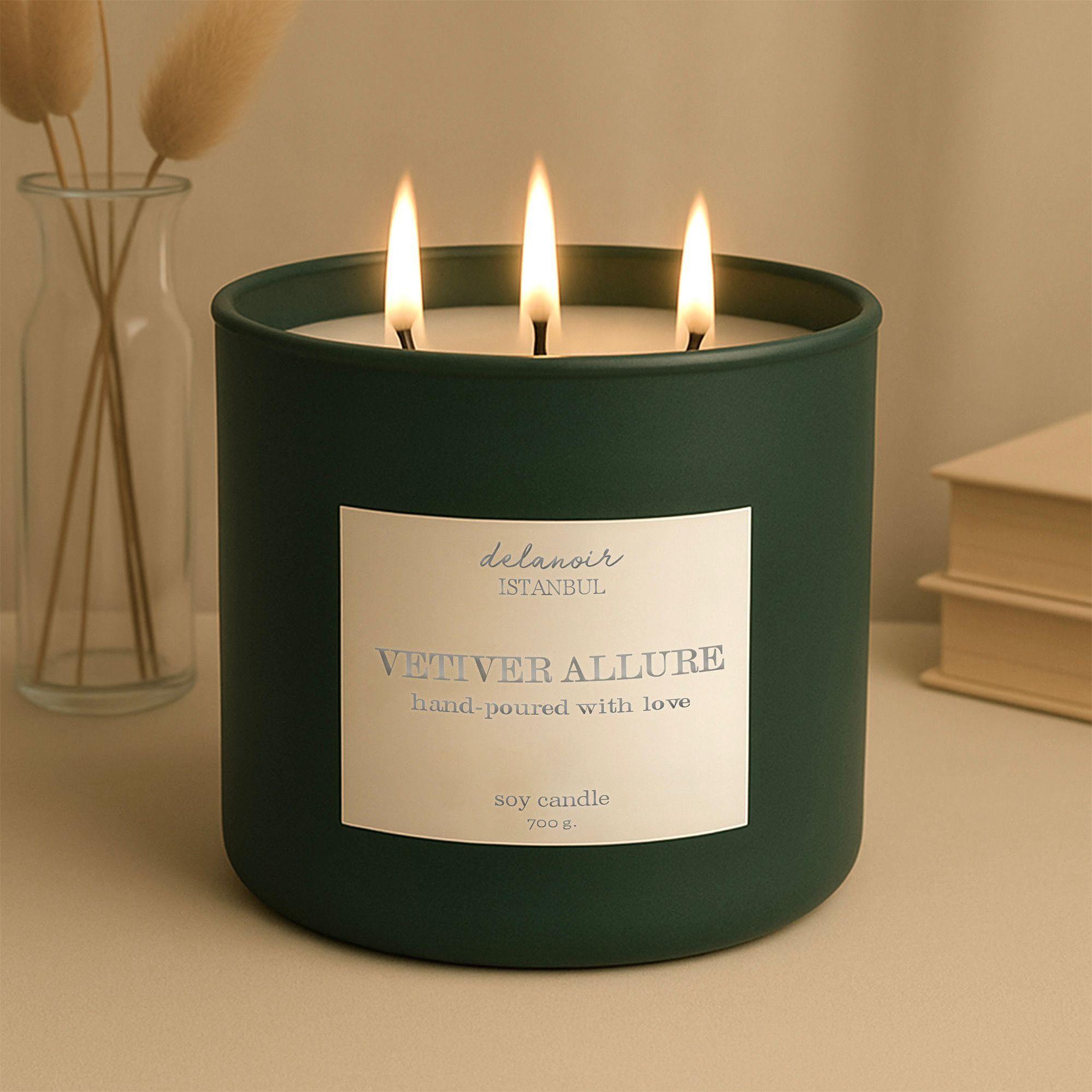 Vetiver Aromalı Soya Mumu