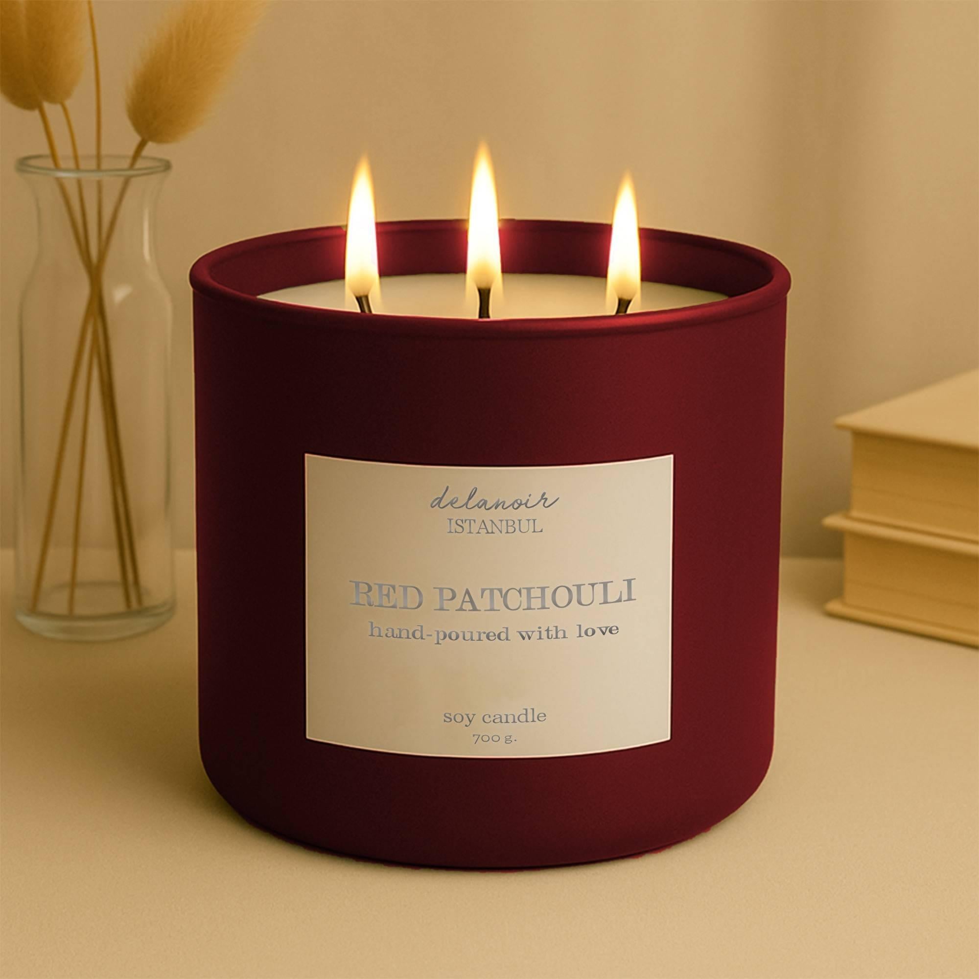 Red Patchouli Aromalı Soya Mumu