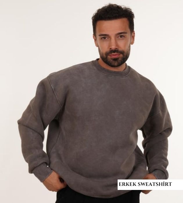 bisiklet yaka sweatshirt