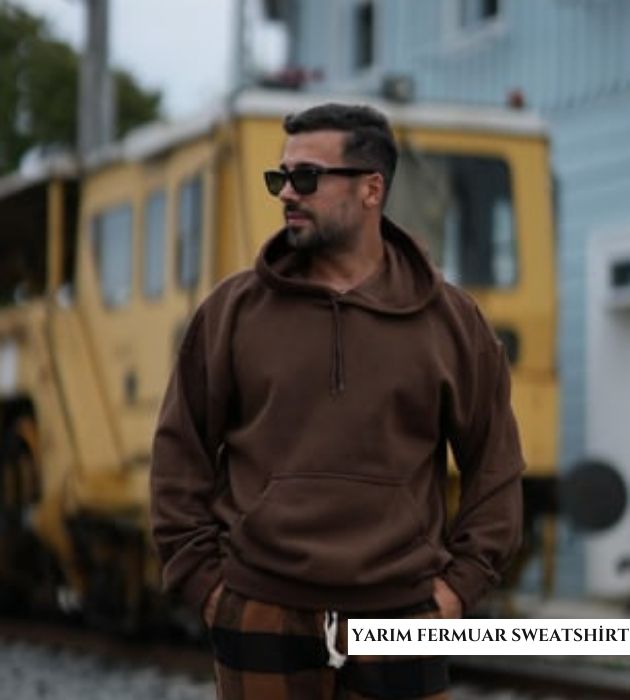 yarım fermuar sweatshirt