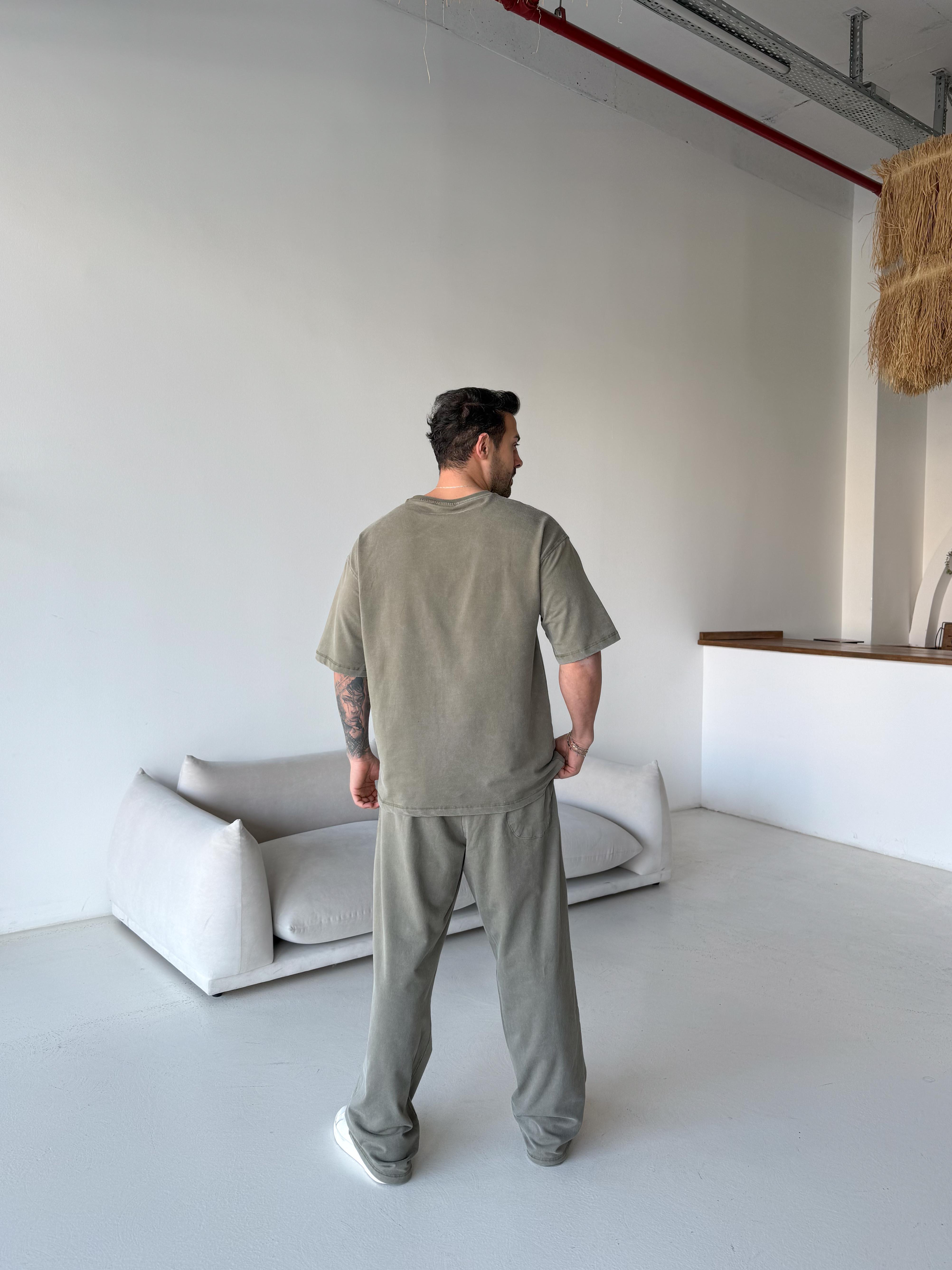 Haki Yıkamalı Compak Oversize Takım BRR 30202