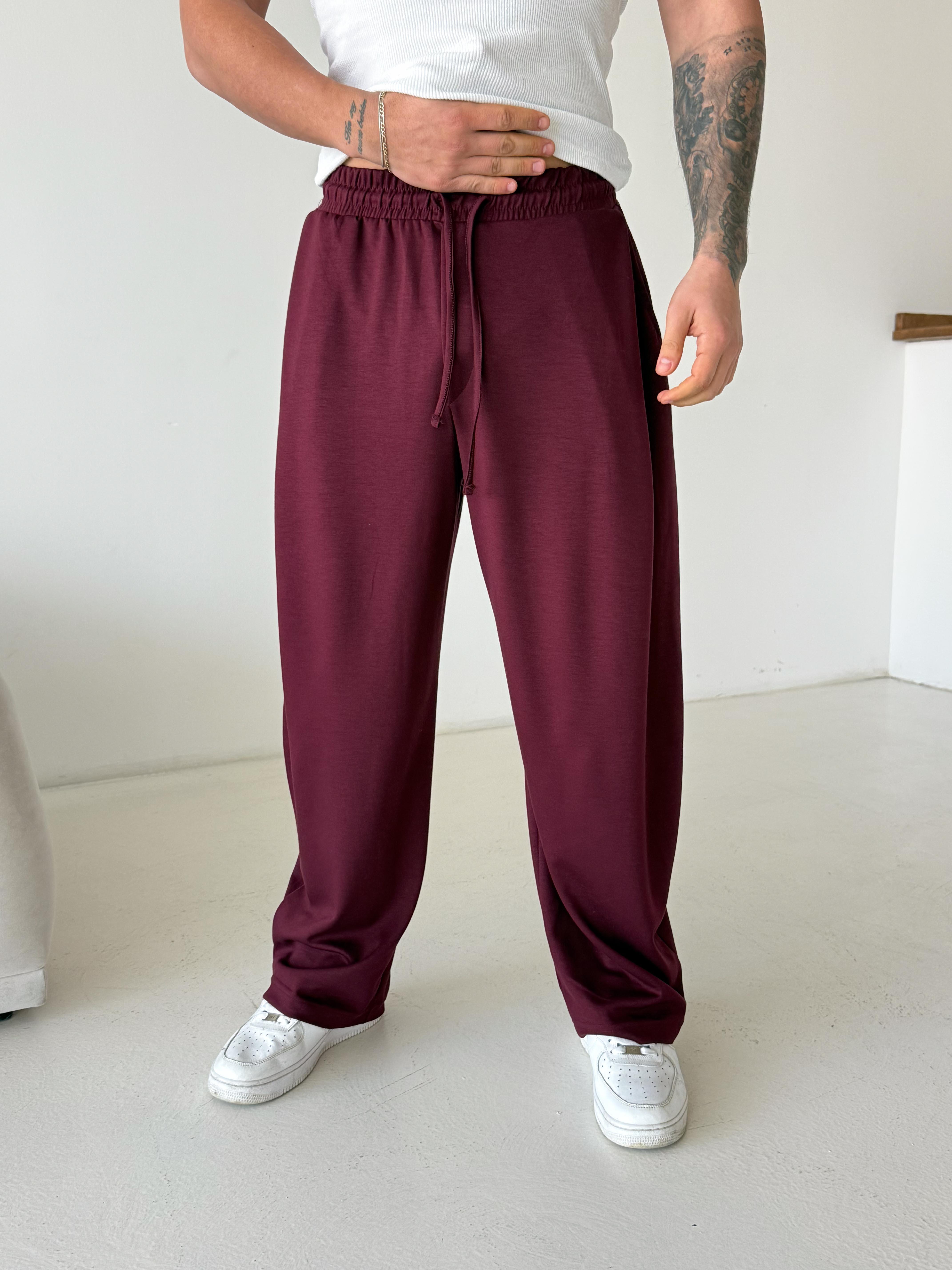 Bordo Viskon Balon Pantolon PNC 4063