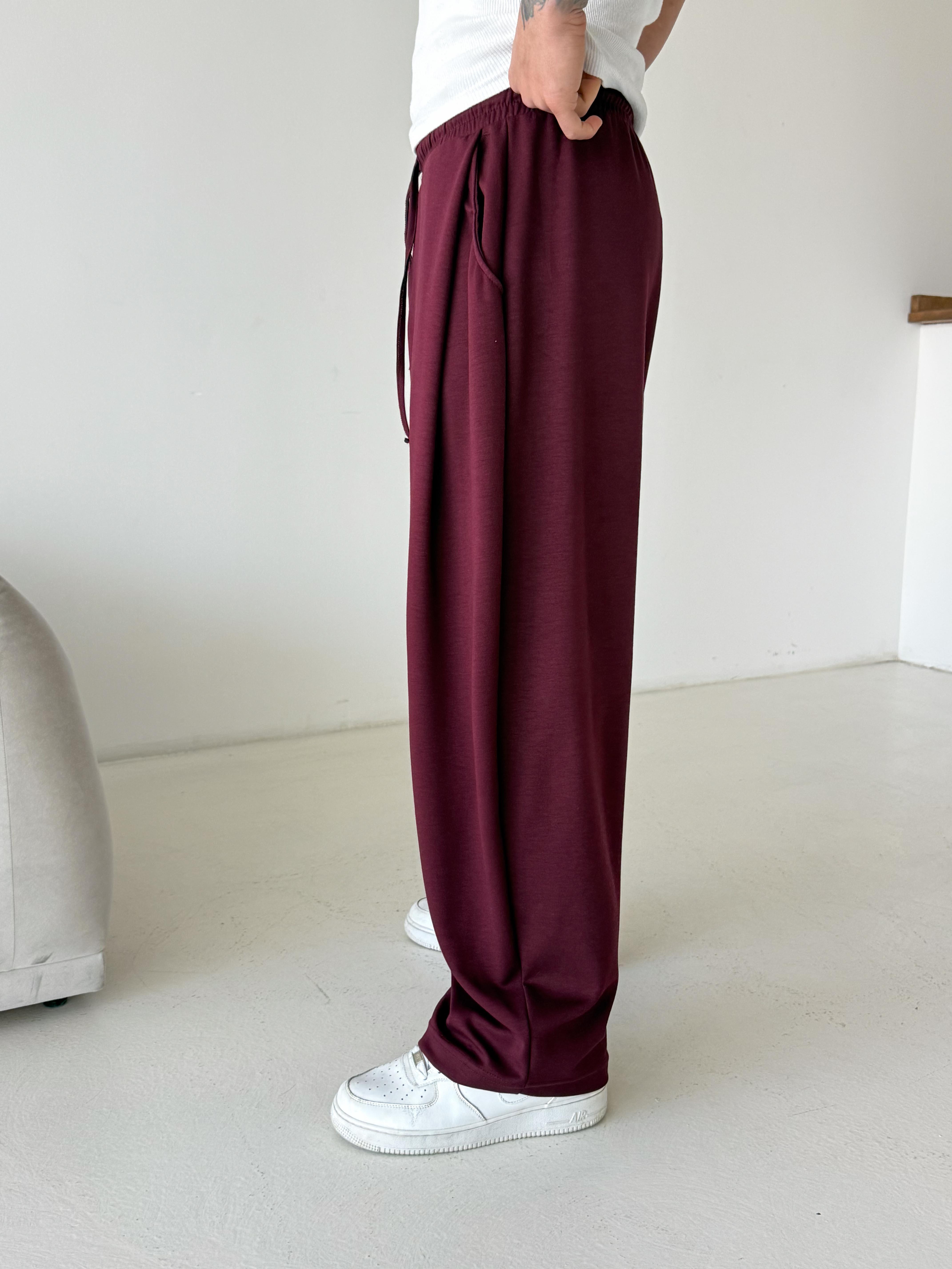 Bordo Viskon Balon Pantolon PNC 4063