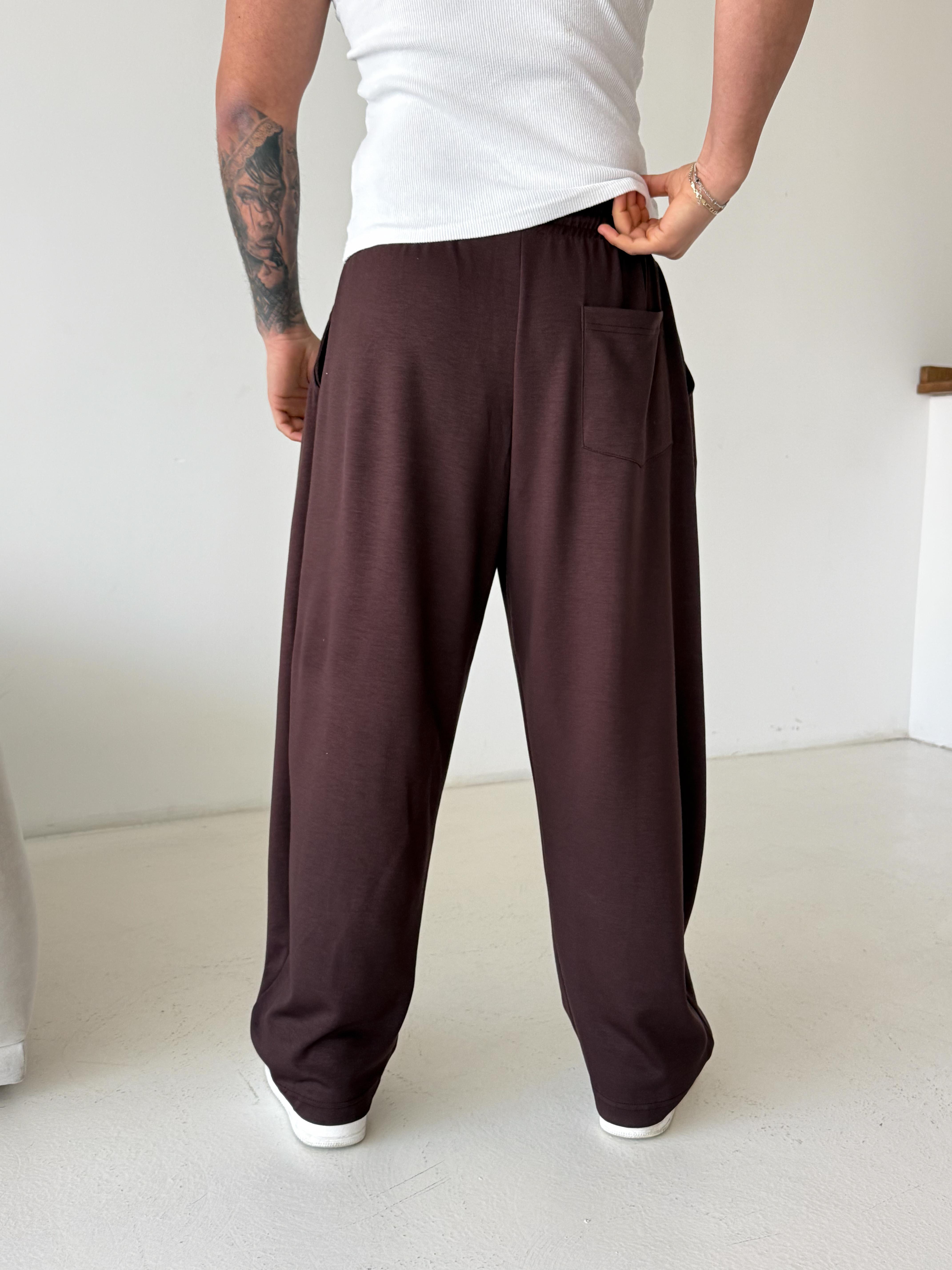 Kahve Viskon Balon Pantolon PNC 4063
