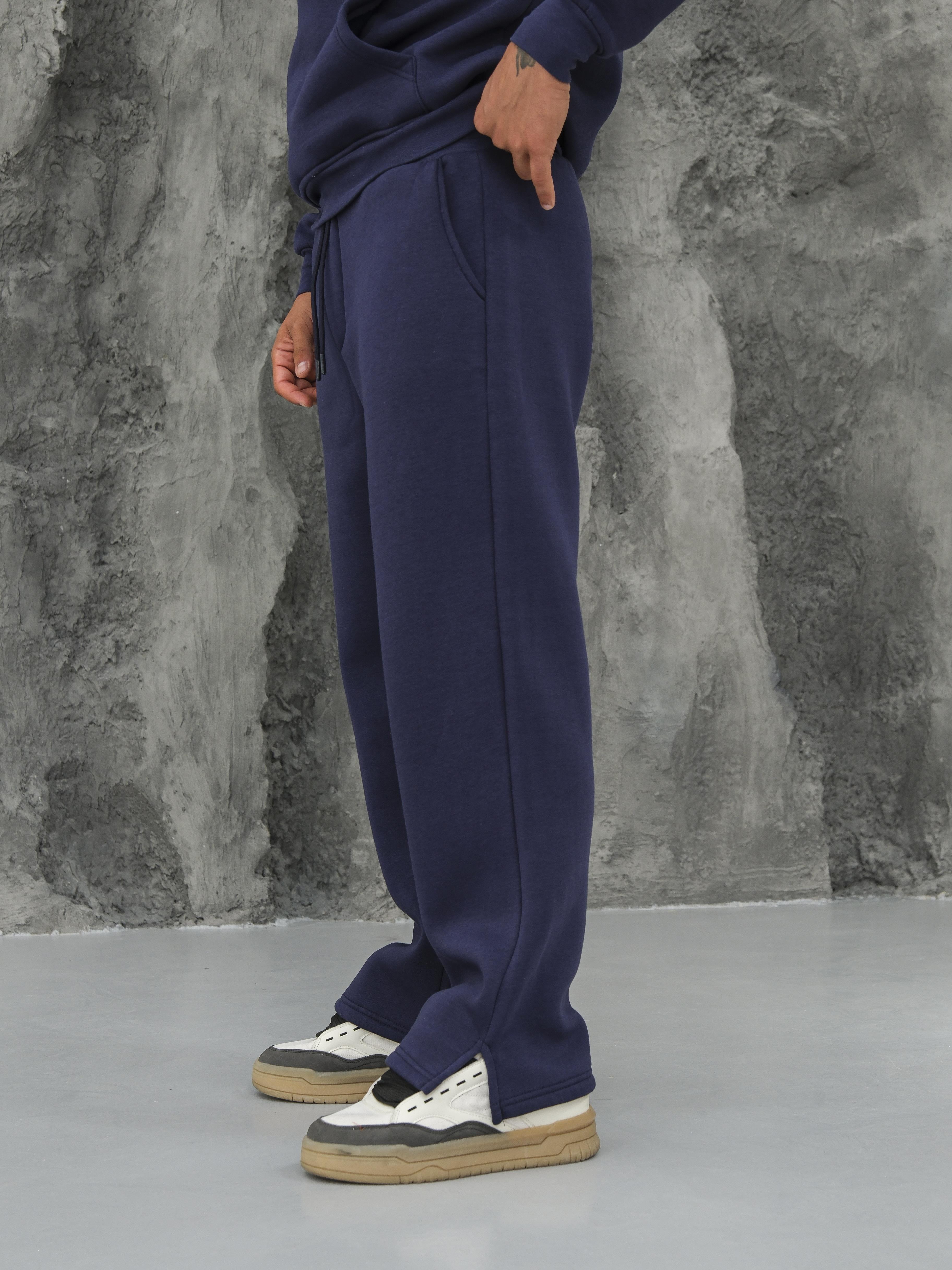 Lacivert 3 İplik Oversize Compak Baggy Eşofman SC