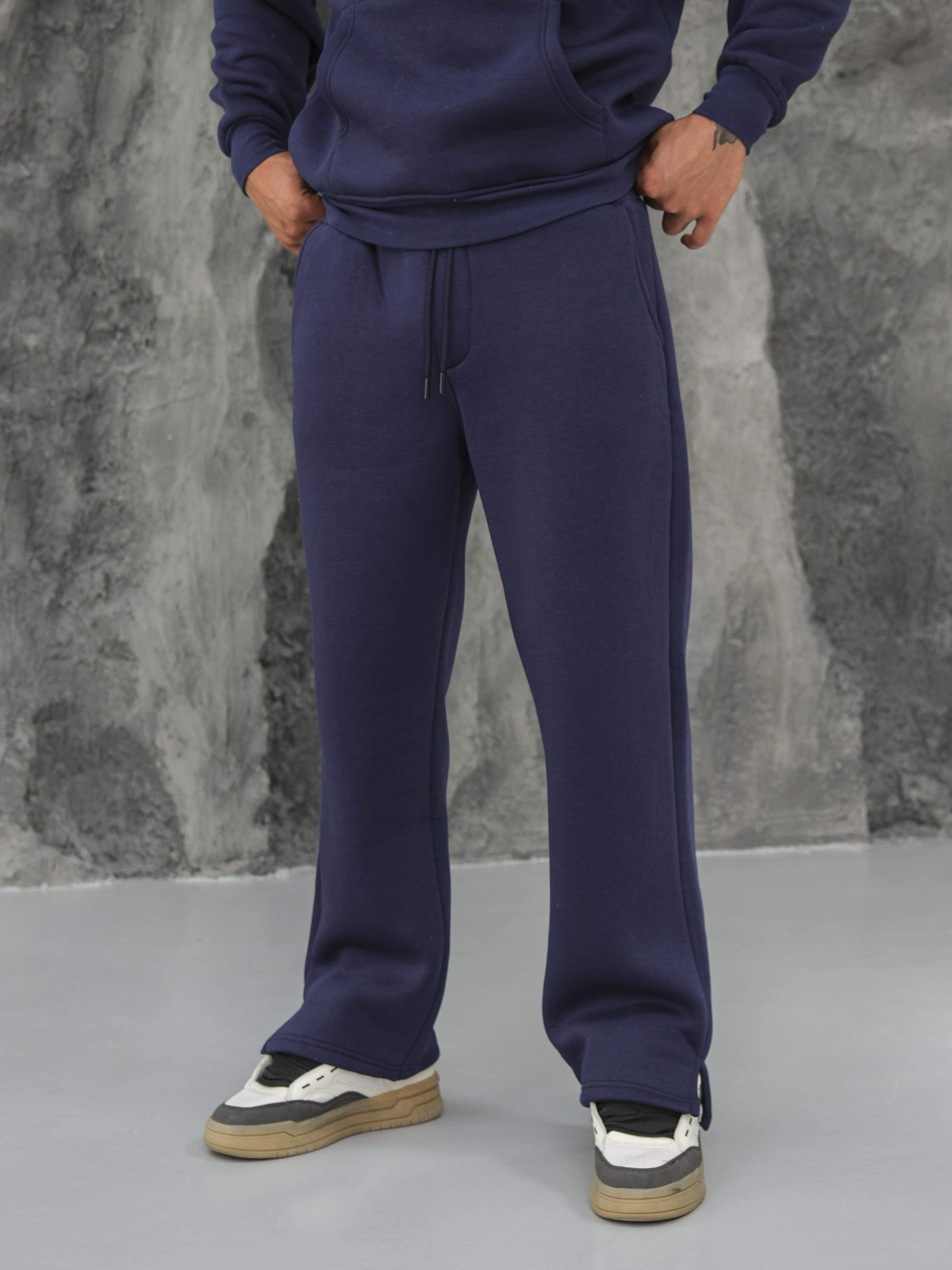 Lacivert 3 İplik Oversize Compak Baggy Eşofman SC