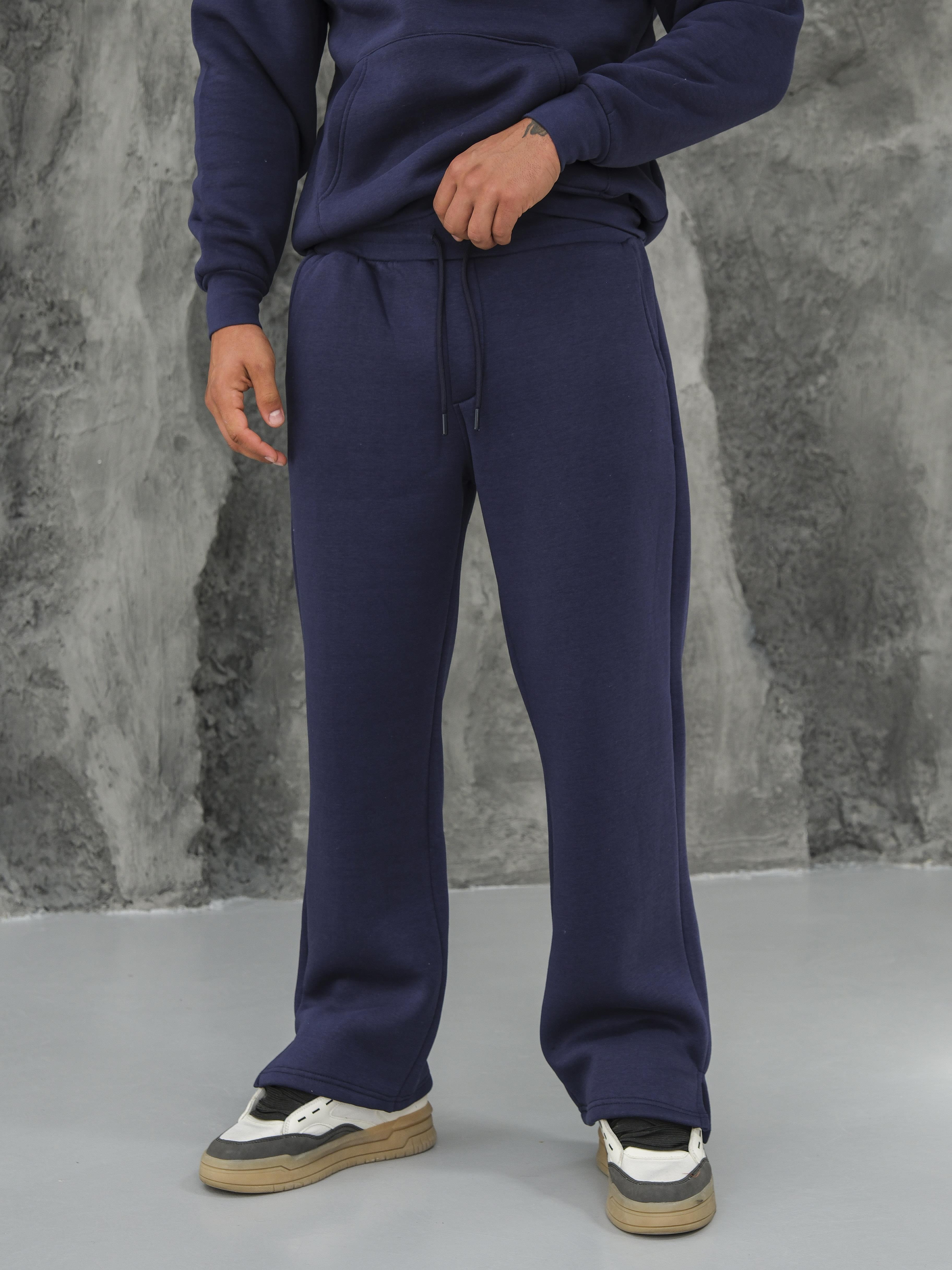 Lacivert 3 İplik Oversize Compak Baggy Eşofman SC
