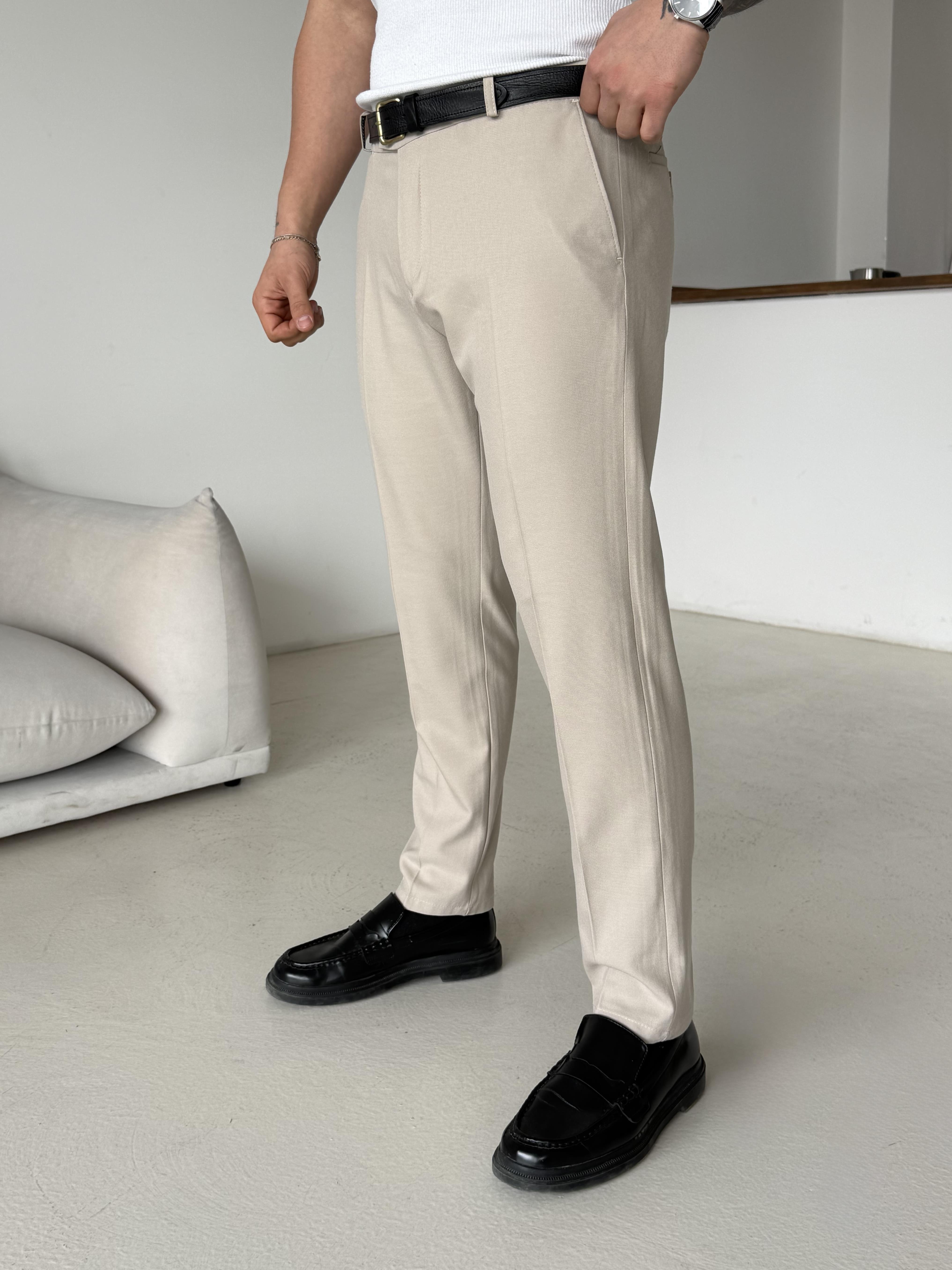 Bej Dilli Slim Fit Kumaş Pantalon SC