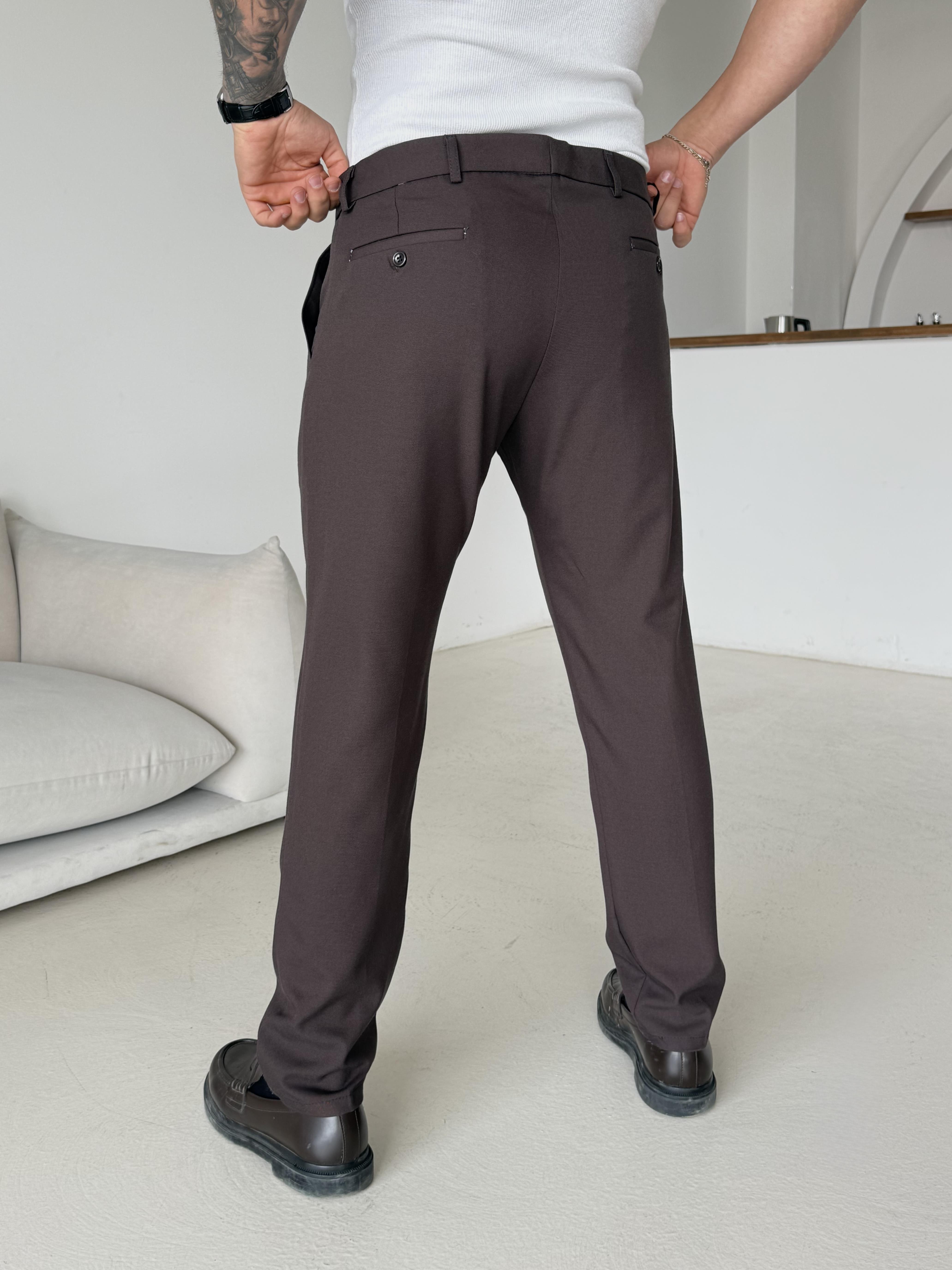 Kahve Dilli Slim Fit Kumaş Pantalon SC