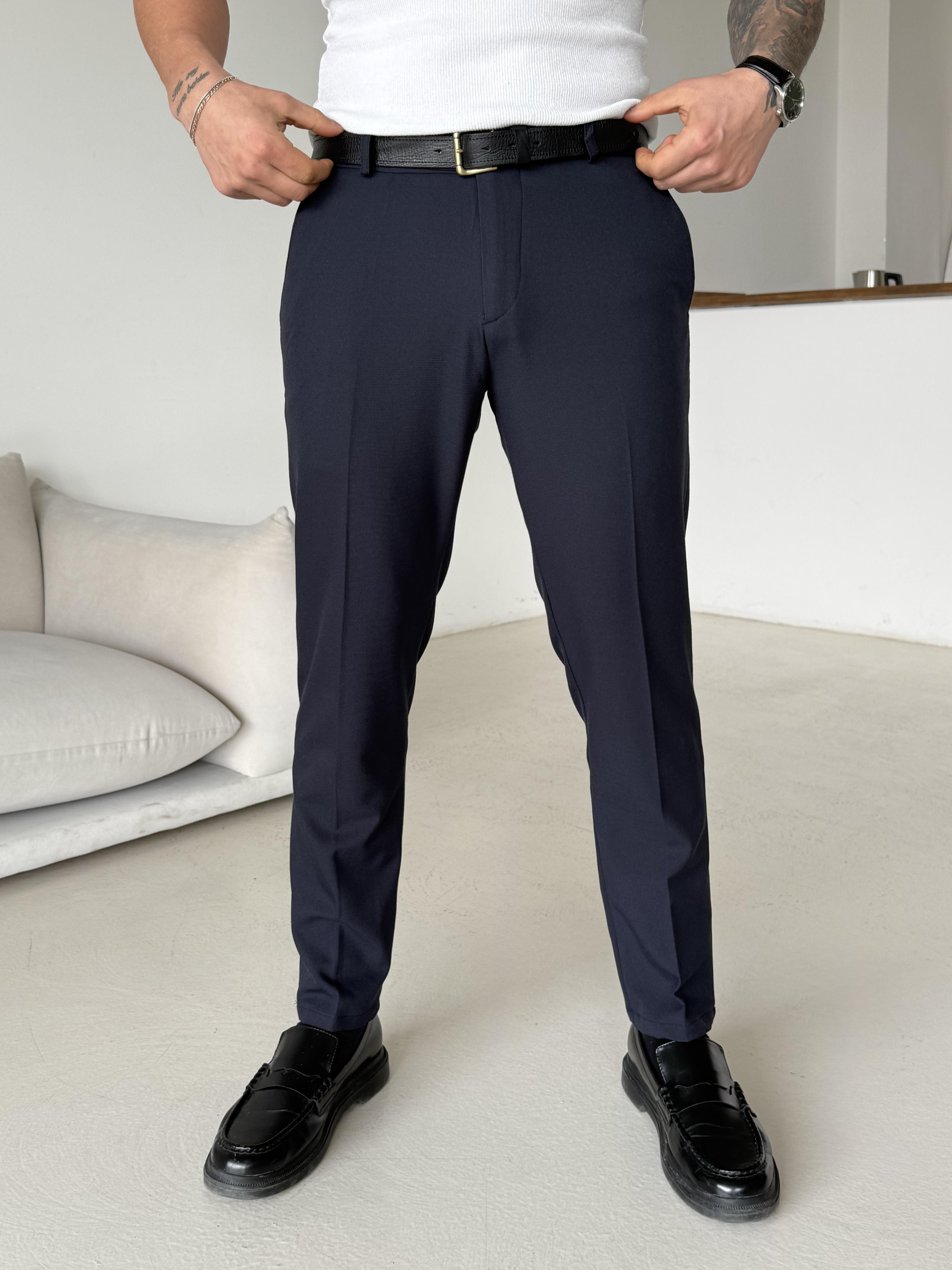 Lacivert Dilli Slim Fit Kumaş Pantalon SC