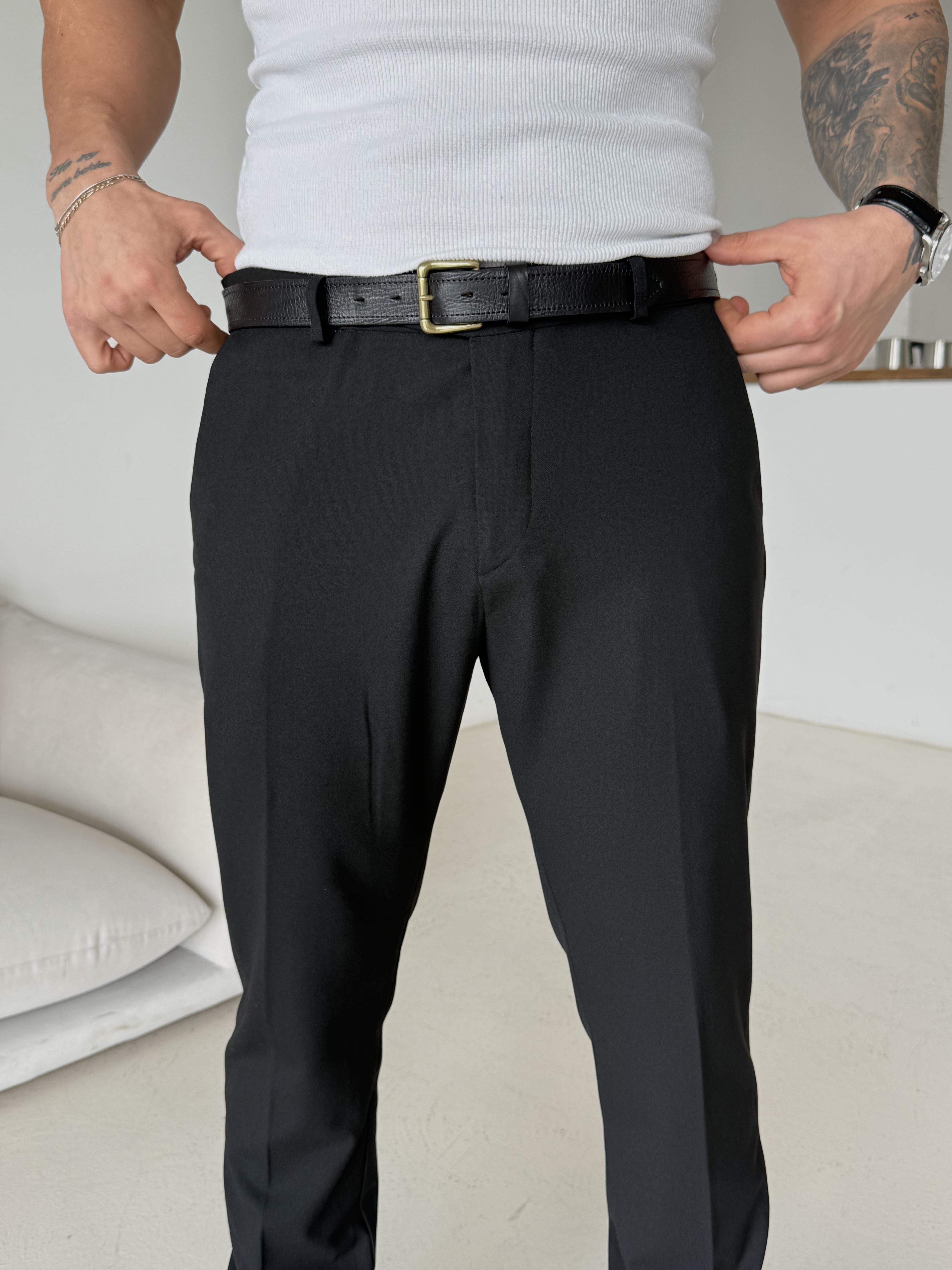 Siyah Dilli Slim Fit Kumaş Pantalon SC