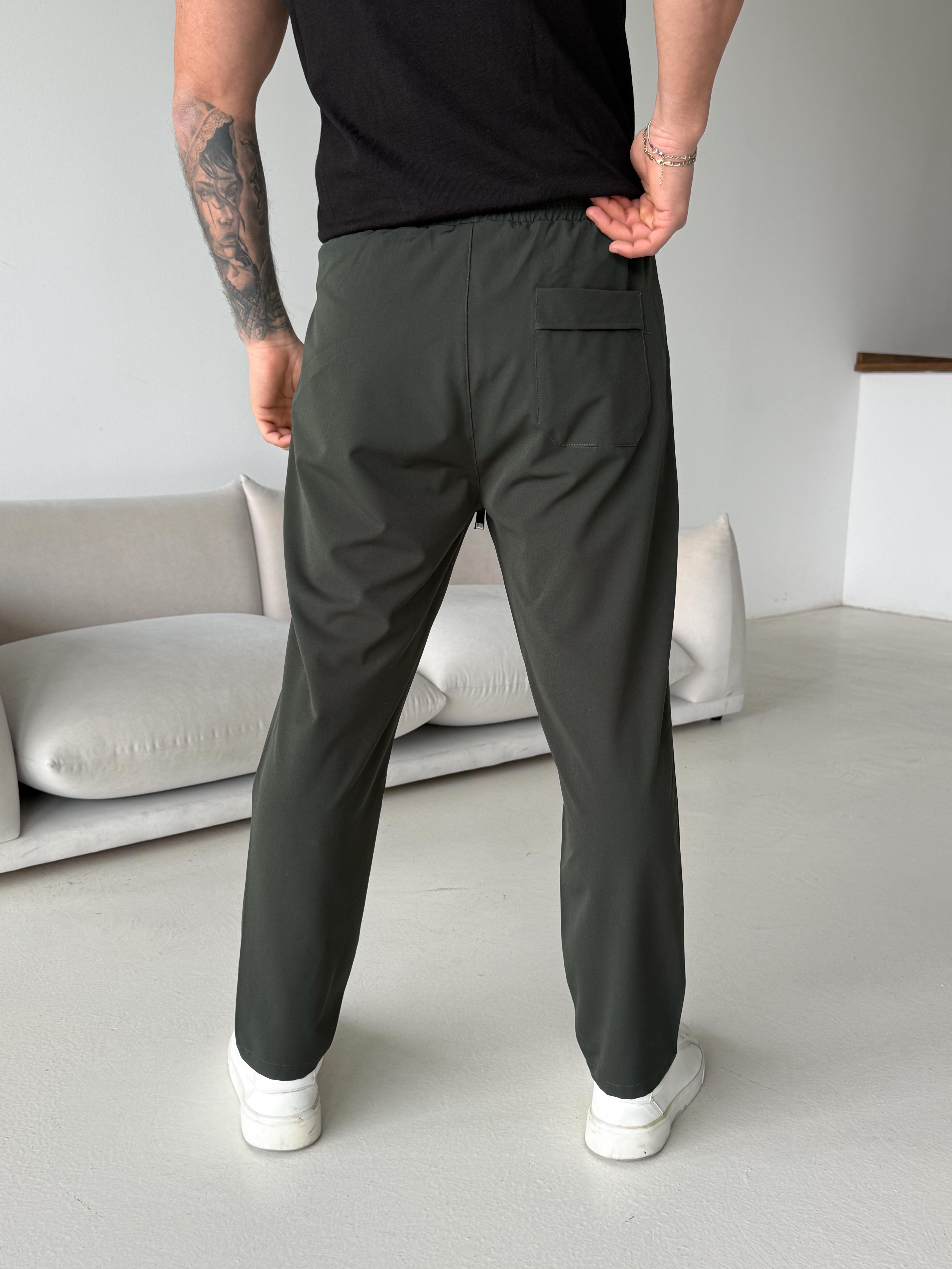 Yeşil Paraşüt Çimalı Regular Kumaş Pantalon 23136 LNS