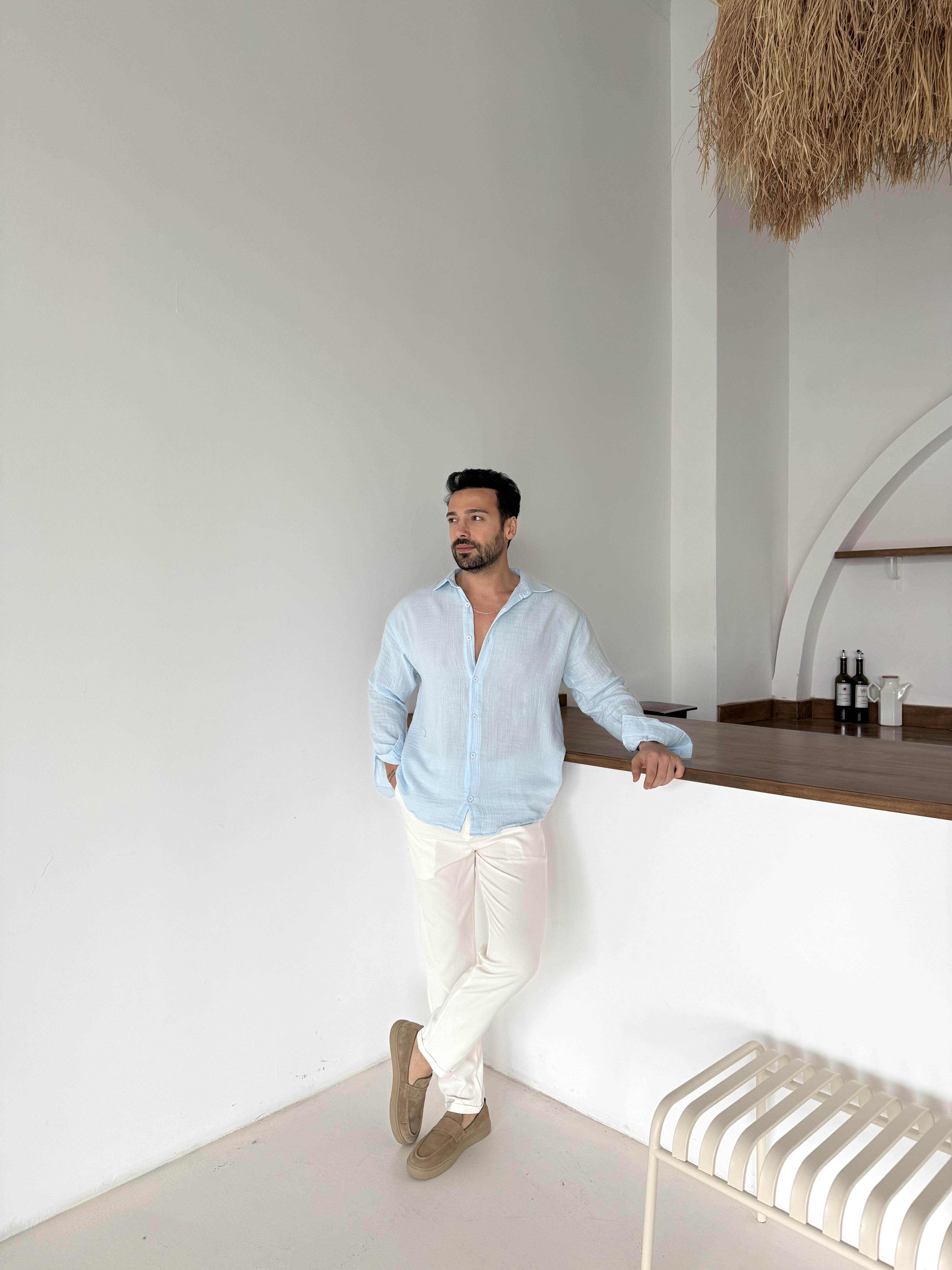 Bebemavi Müslin Keten Gömlek SNZ N1006