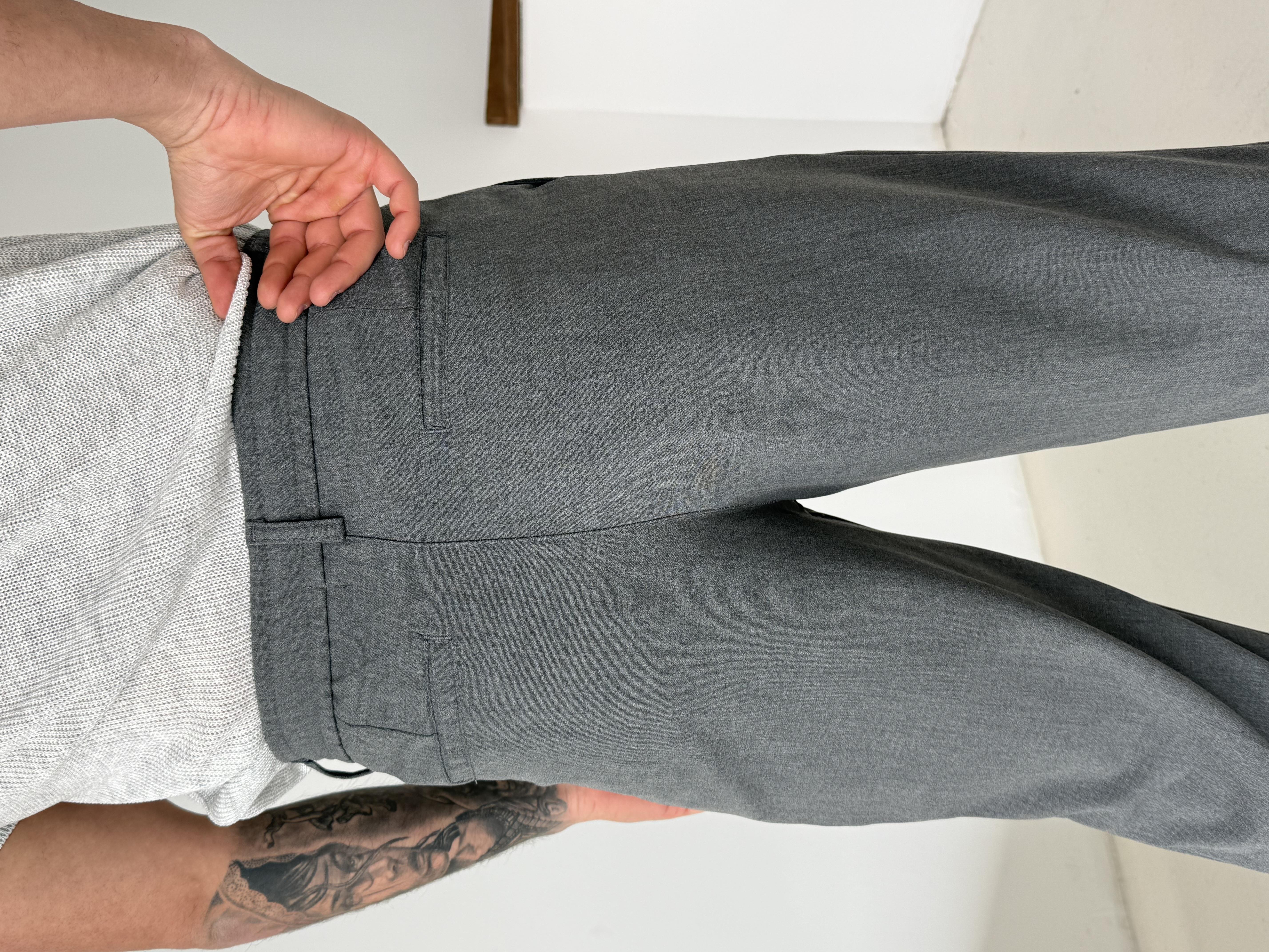 Antrasit Lastikli Bağcıklı Pamuk Bezayağı Regular Fit Kumaş Pant snz 1265