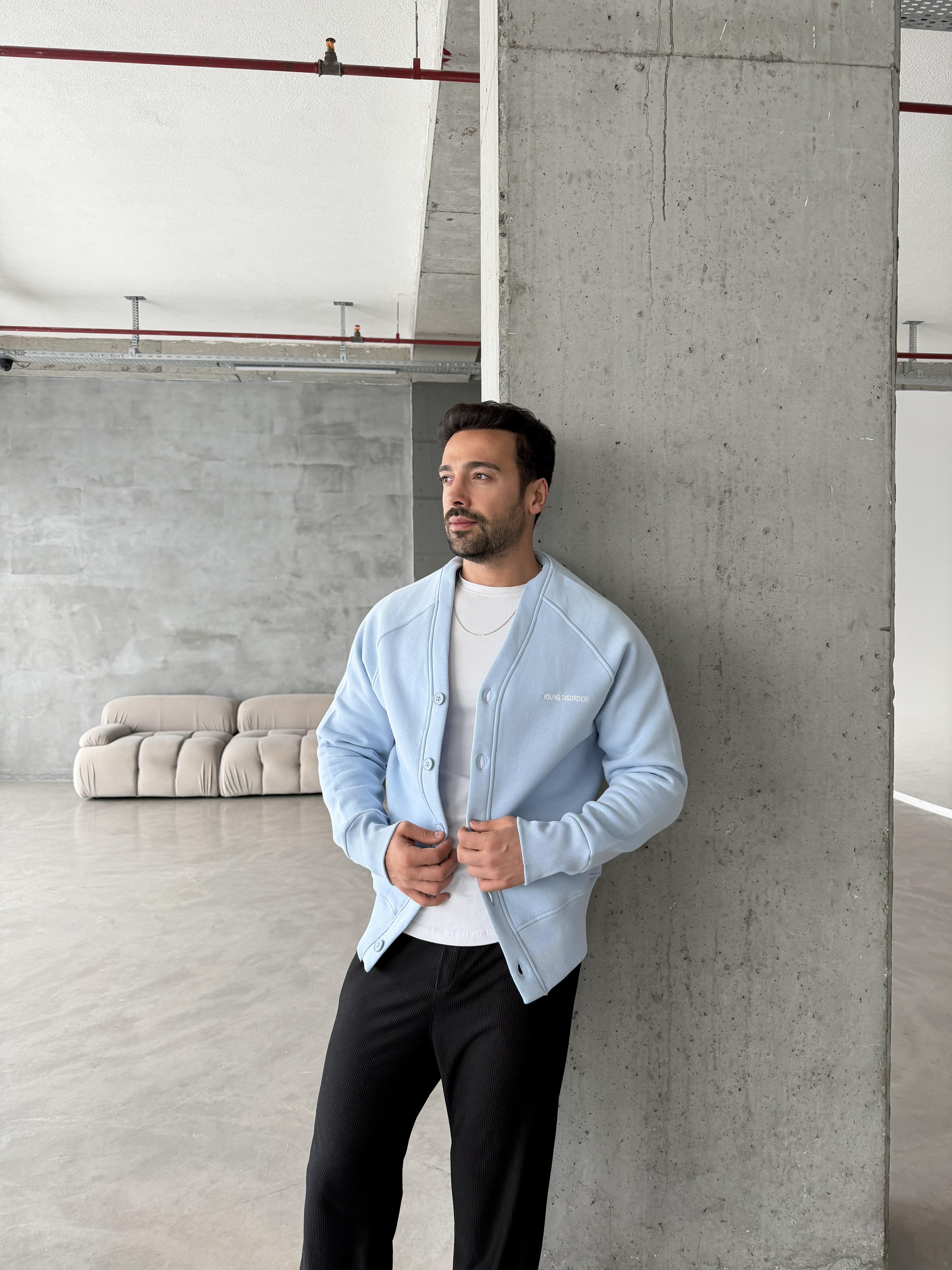 Bebemavi 3 İplik Düğmeli Şardonlu DISORDER Baskılı Hırka VS