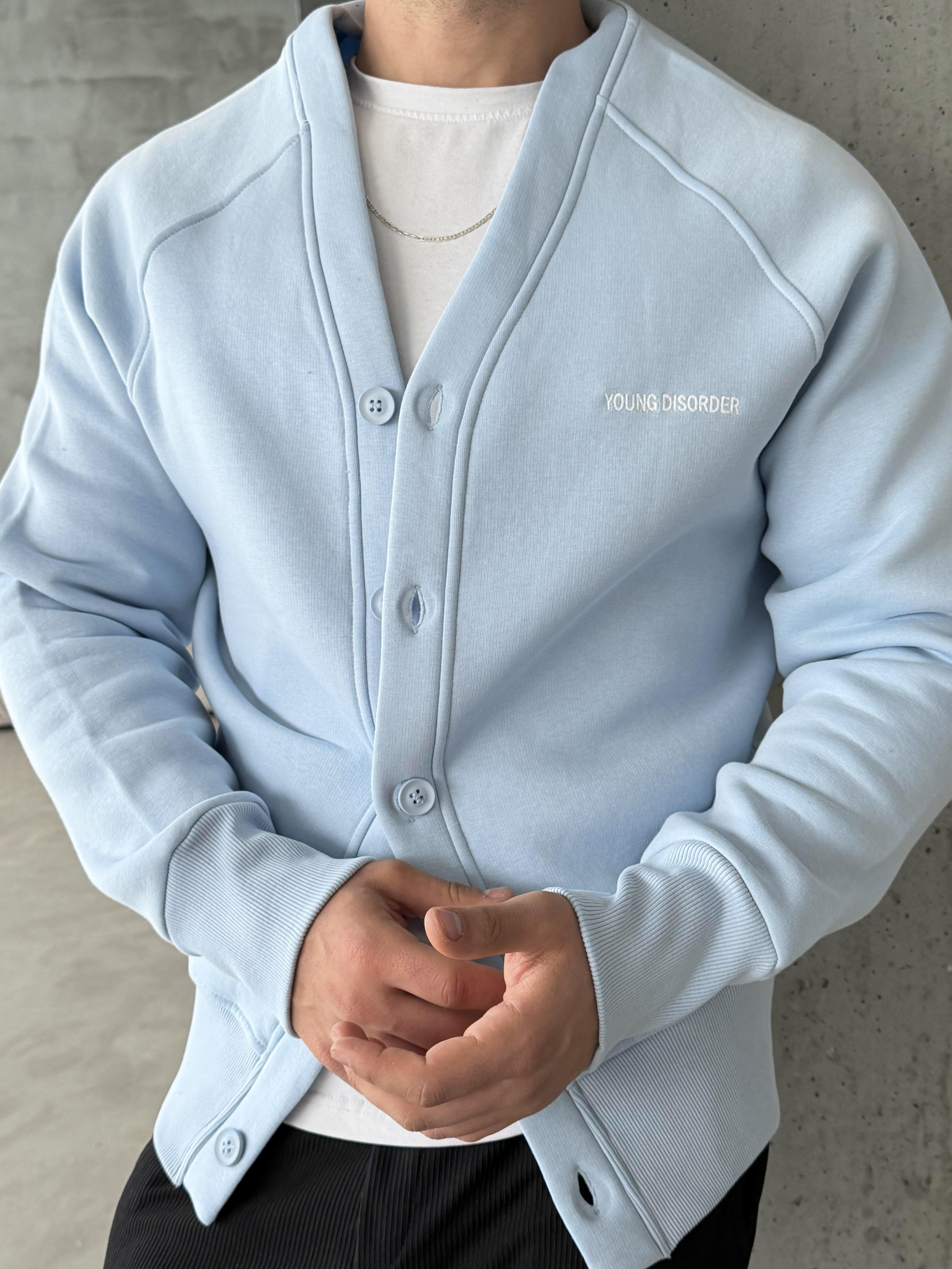 Bebemavi 3 İplik Düğmeli Şardonlu DISORDER Baskılı Hırka VS