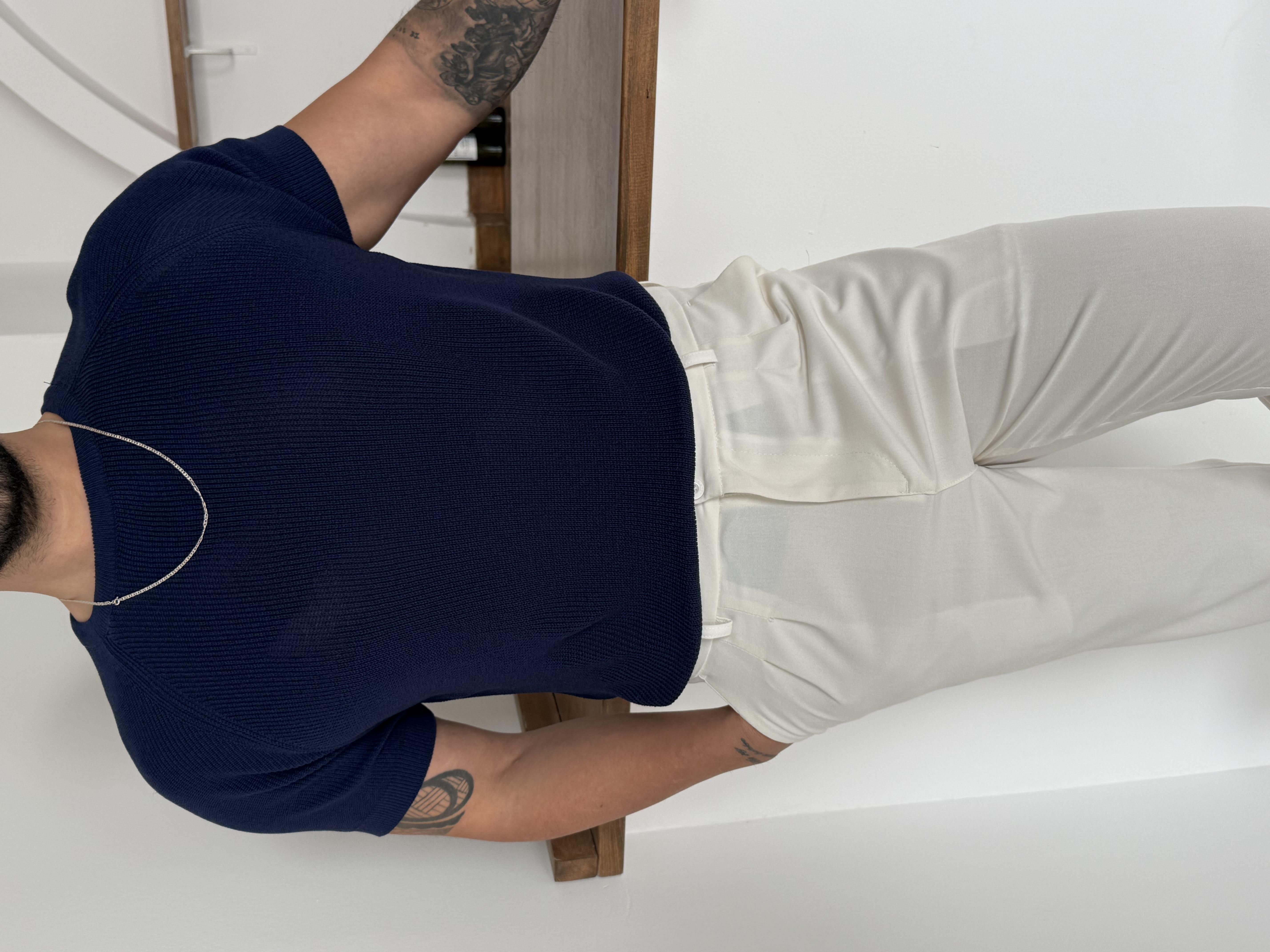 Lacivert İtalyan Kol Triko SNZ T7235