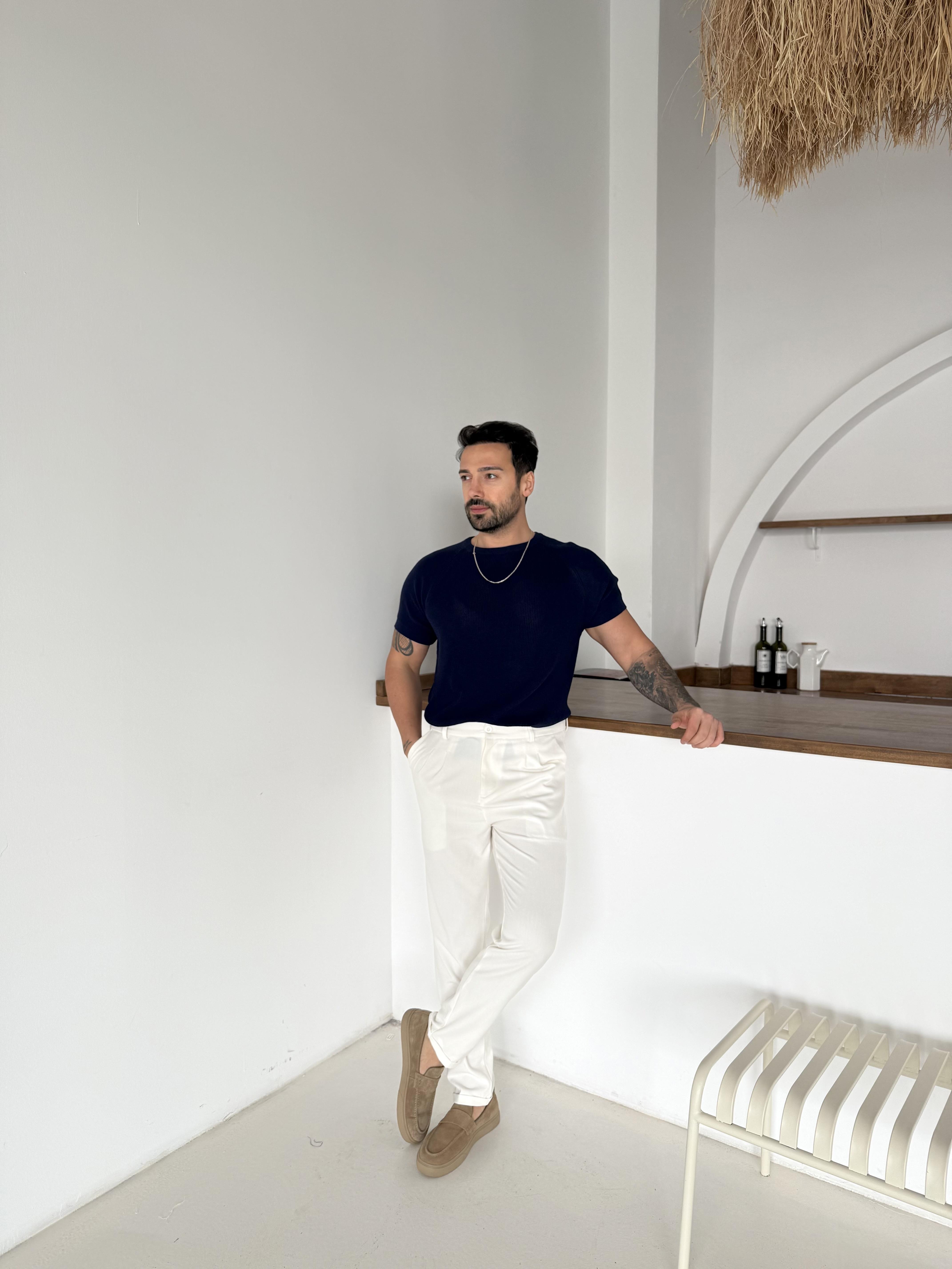 Lacivert İtalyan Kol Triko SNZ T7235