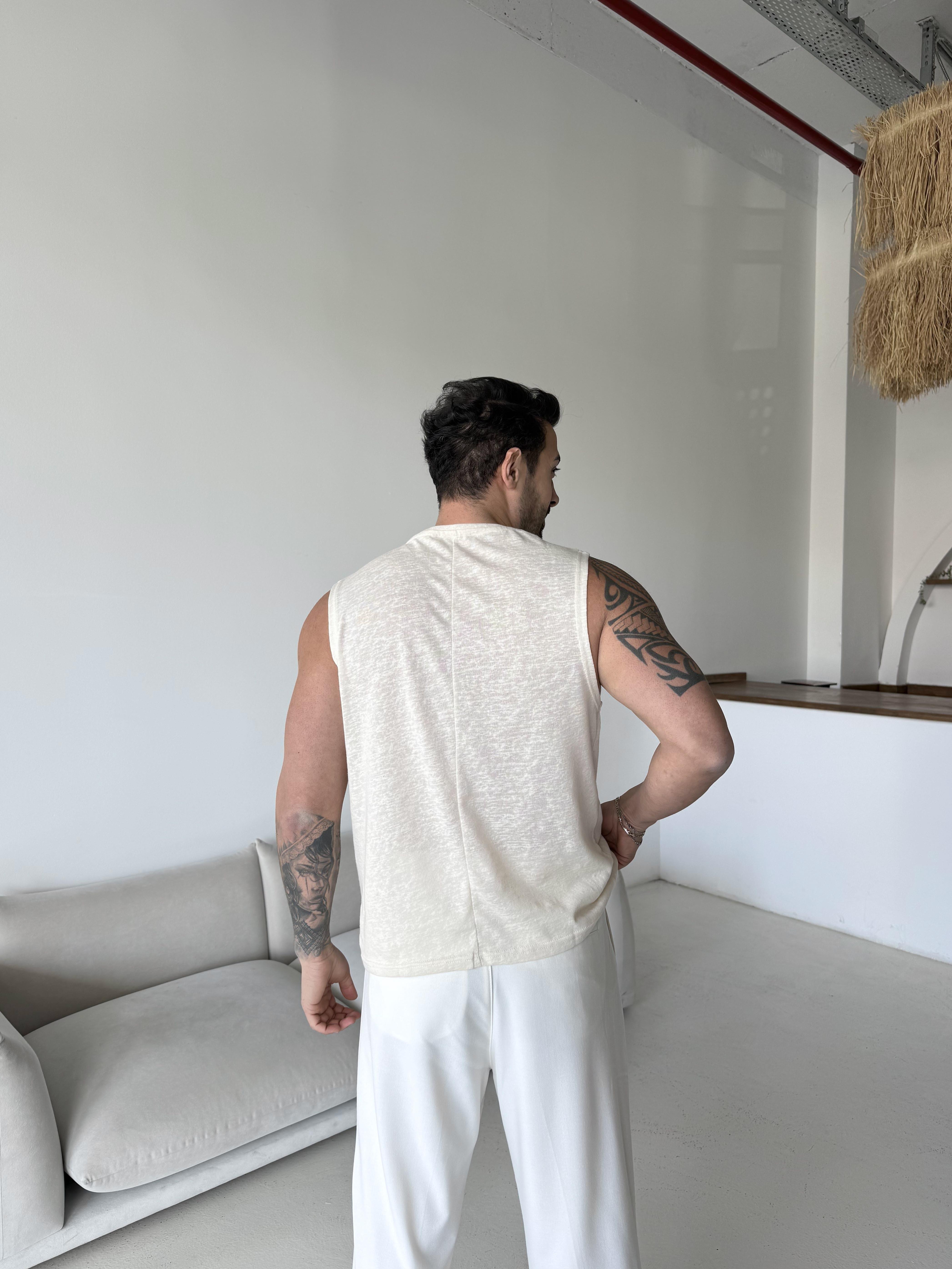 Bej Basic marsel pamuk triko Antioch 9459